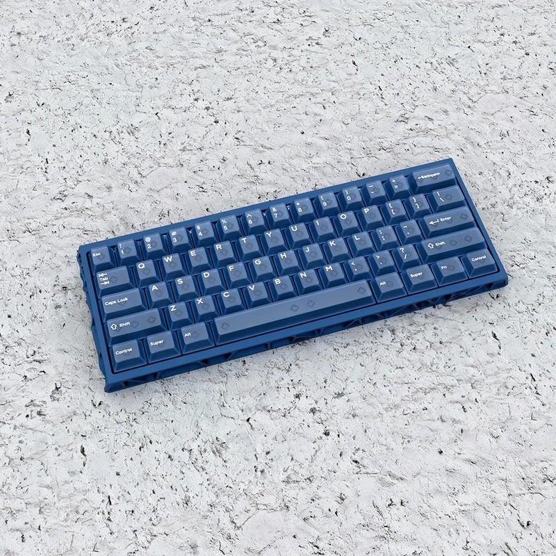 Y&D 132 Keys Blue Bridge Deep Blue Transparent Keycaps Set - PC Material Outline for DIY Gaming Mechanical Keyboard - Image 5